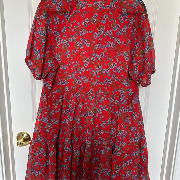 CeCe Tired Chiffon Babydoll Dress - Size L - Picture 2 of 6